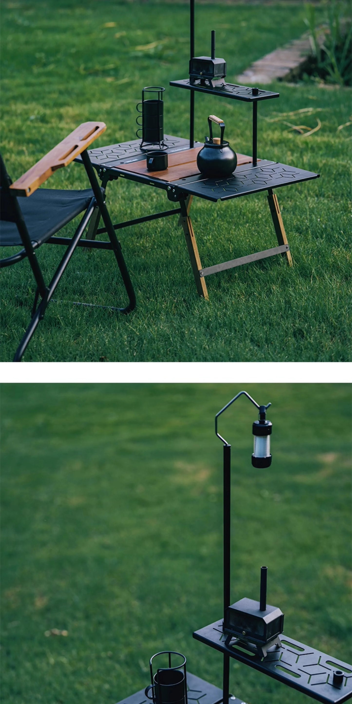 Black Bistro Outdoor Table Designer Garden Modern Lounge Outdoor Table Patio Balcony Salon De Jardin Exterieure Furniture
