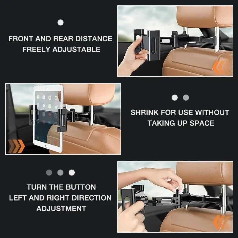 Car Tablet Holder, Headrest Tablet Mount Headrest Stand Cradle Compatible With Devices For IPad Air Mini, Other 4.7-12.9" Cell