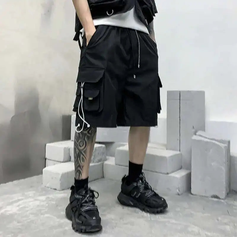 HKSH Summer Men's Workwear Shorts Trendy Brand Ins High Street Loose Outerwear Knee-length Pants Trendy Straight Pockets HK0673