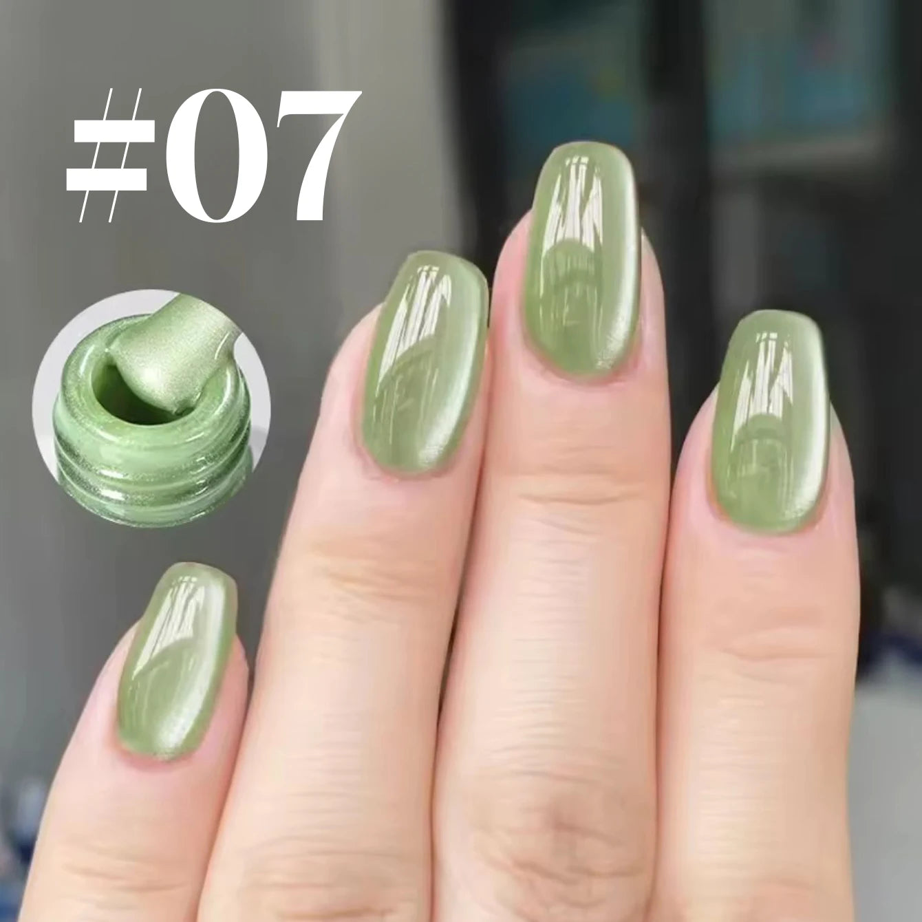 12ML 1-21pcs Toe Selling Whitening Glass Bead Cat Eye Gel Nail Polish Black Nails Nail Art Grey Cat Eye Nail Polish Cute Nails