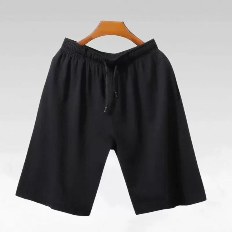 Summer Men's Shorts New Casual Loose Cotton Shorts Solid Color Comfortable and Breathable