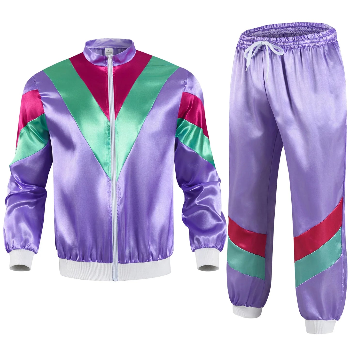 Men's 80s Tracksuit Vintage Hip Hop Windbreaker 80s Disco Tracksuit 90s Shell Suit outfits