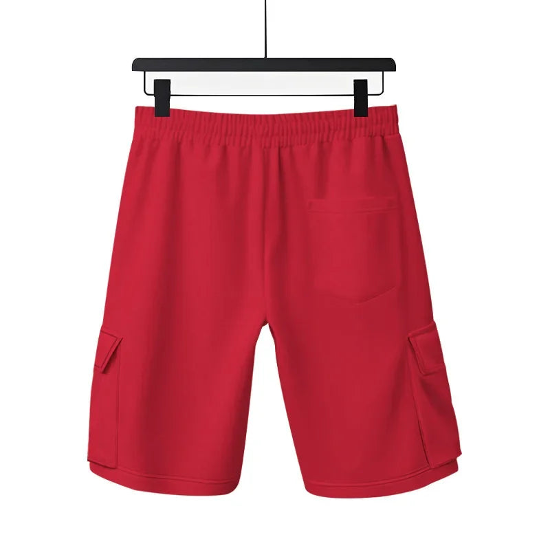 Sports five-point pants men's summer breathable and skin-friendly loose squat jogging casual multi-pocket tooling shorts