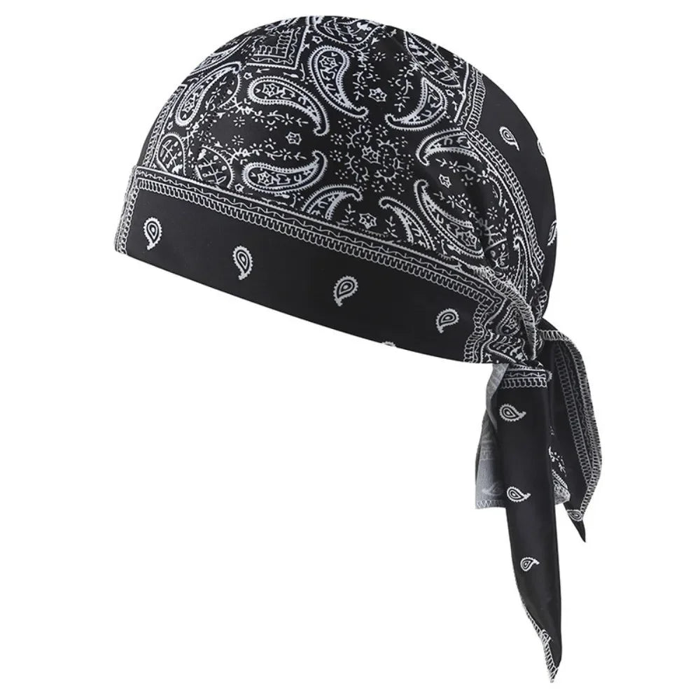 Men Women Quick Dry Headscarf Cotton Pirate Hat Outdoor Sport Cycling Bandana Sweat Absorbant Cancer Chemo Cap Muslim Turban