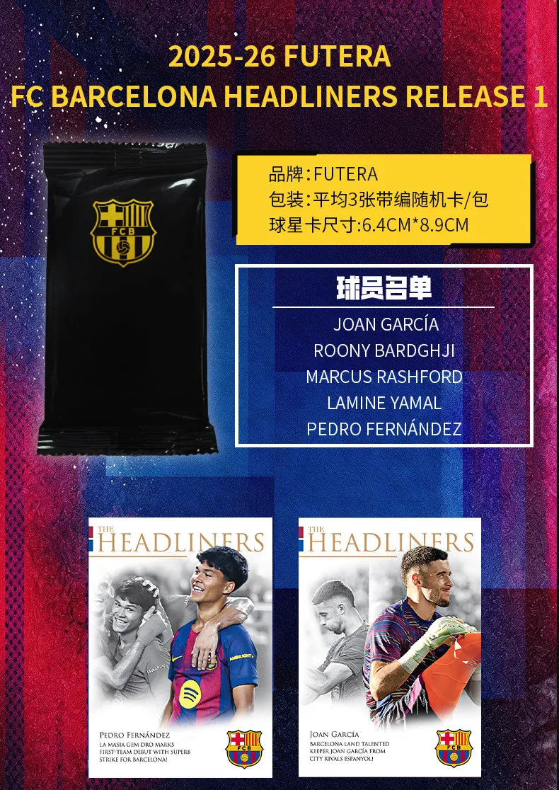 Genuine Futera 2025-26 Headliners Release 1 Soccer Trading Cards Official Licensed Collectible Football Cards Premium Gift Fans