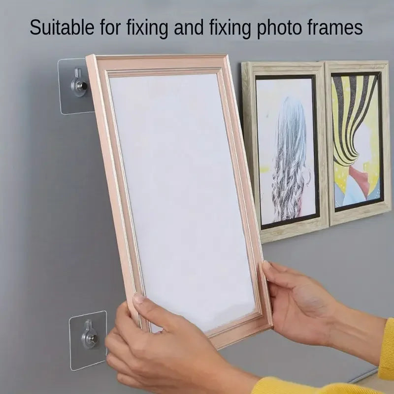 Strong Adhesive Wall Hook Without Piercing Picture Hanger Self-adhesive Wall Hangers Without Holes for Frame Poster Photo Clock