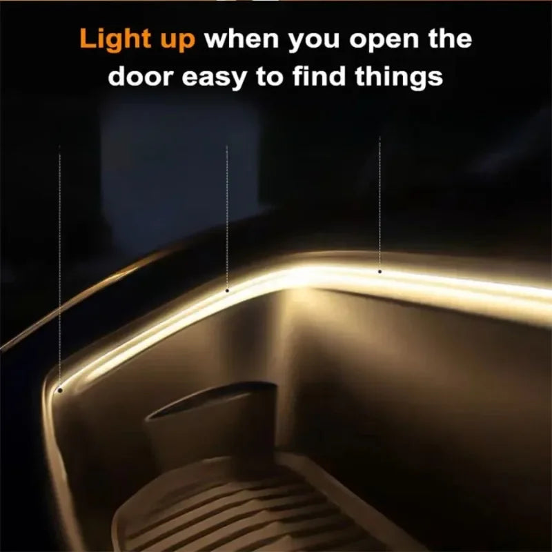 Car High Brightness Trunk Lighting Ambient Light Interior Decoration LED Wiring Free Automatic Sensing Tailgate 2/4M Light Strip