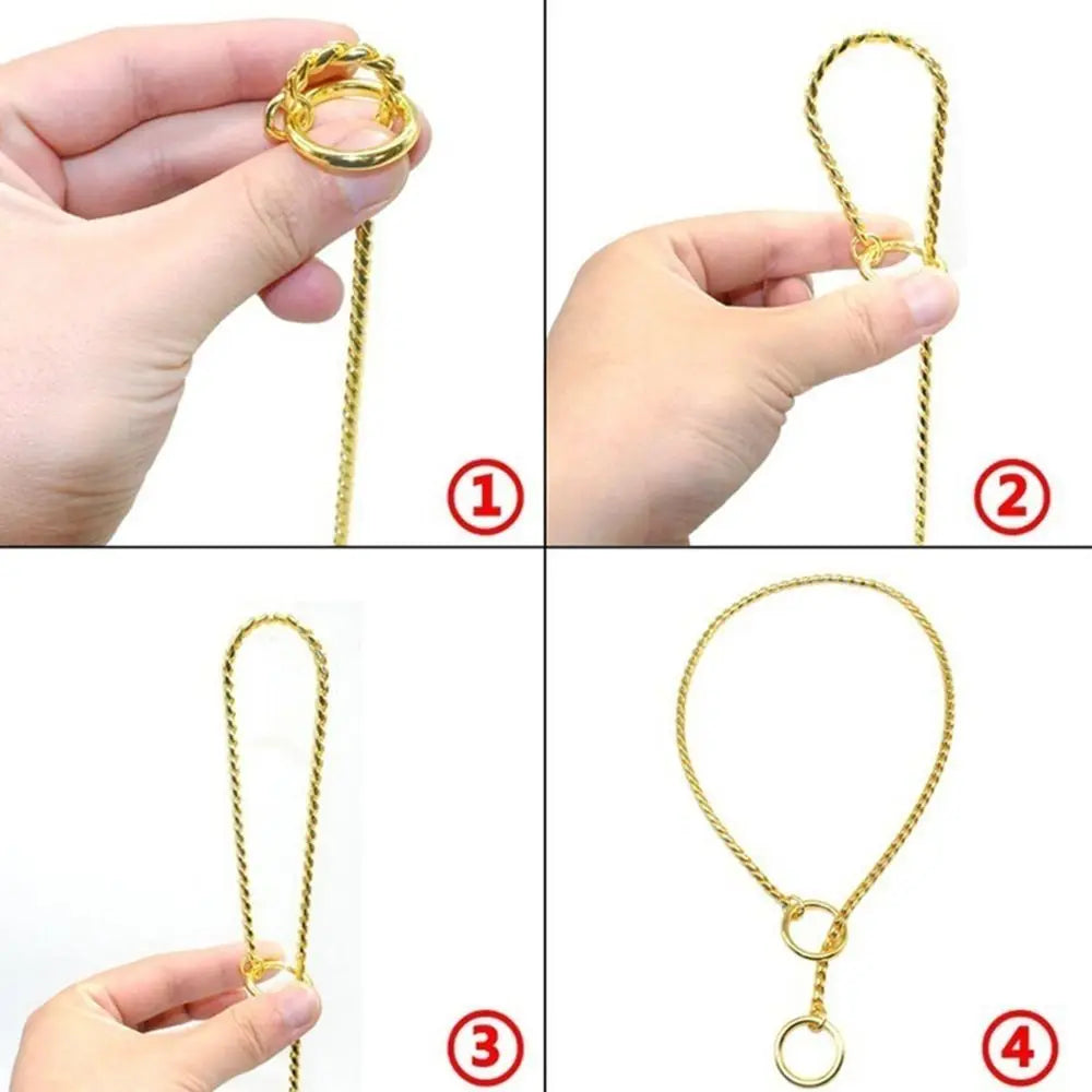 Pet Dog Collars Dog Training Snake Chain Pet Collar Heavy Duty Accessories Large Necklace