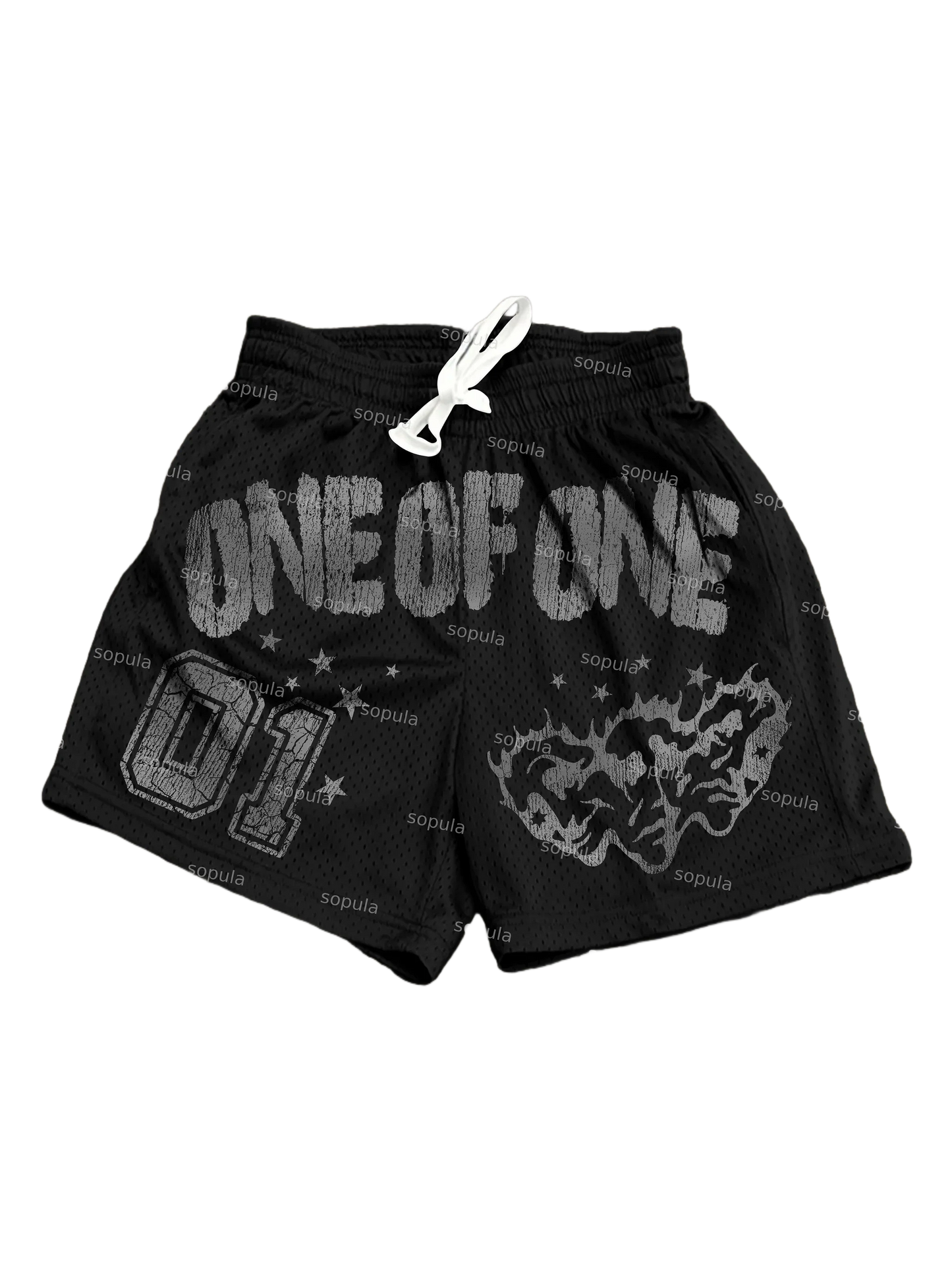 Ghost Face Pattern Print Casual Shorts Summer Street Shorts Sport Training Breathable Fashionable Shorts Quick-drying Streetwear