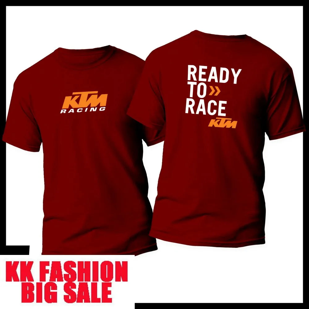 2026 New KTM Motorcycle Racing Unisex Casual Sports Cotton T-Shirt, Outdoor Off-Road Riding, Quick-Drying Short Sleeve