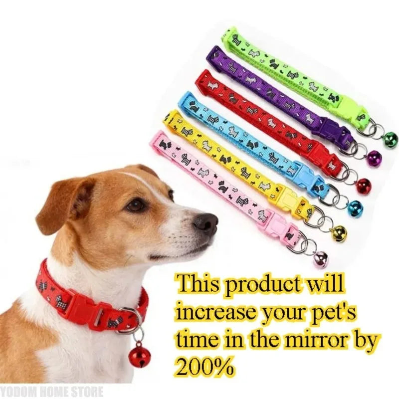 Pet Collar Universal for Cats and Dogs, Adjustable Size, Cute Pattern, Sturdy and Durable Small Cat and Dog Collar