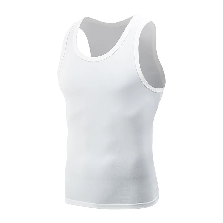 1/3 Men's Tank Top Four Seasons Black and White Solid Color Narrow Shoulder Casual Sports Fitness Comfortable Home Top Trendy