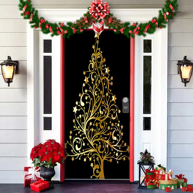 Halloween Decoration Door Curtain Cartoon Ghost Pumpkin Reindeer Home Horry Hanging Ornament Dream Party Entrance Navidad