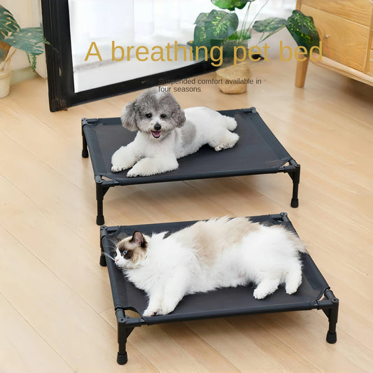 Pet Dog Cat Camping Bed  Elevated Bed for Dogs Folding Puppy Camping Bed Cat House Portable Removable Washable Dog Hammock