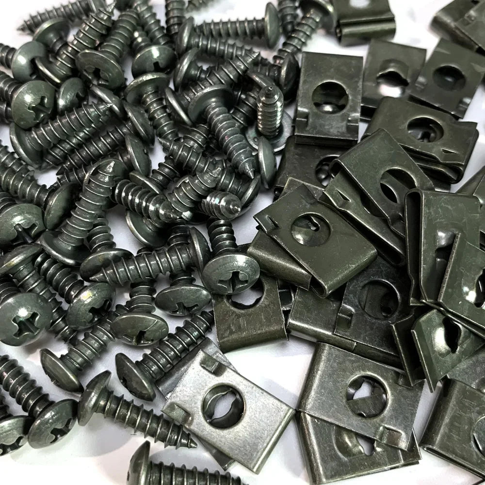 Car Fastener Clip Wholesale U-Type Metal Screw Clip Tool for Engine Undertray Splash Shield Guard Bumper Screw Car Accessories