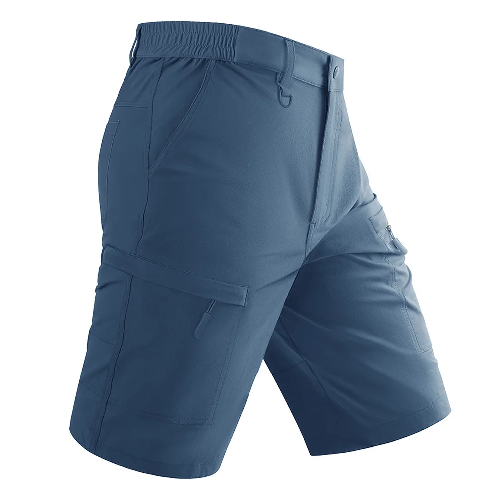 TACVASEN Waterproof Cargo Shorts Men's Summer Quick Dry Hiking Shorts Outdoor Multi-pockets Camping Training Work Shorts Man