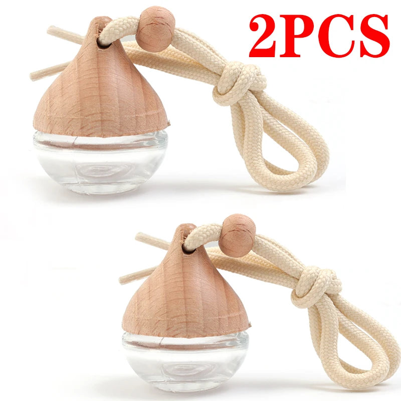 Round Car Perfume Bottle Ornament Aromatherapy Essential Oil Bottle Hanging Auto Air Freshener Car Decoration Interior for Home