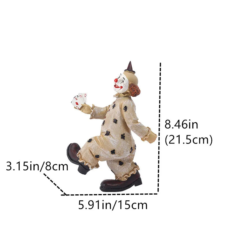 Decorative Sculptures For Home Modern Resin Statues And Figurines Living Room Decoration Desktop Table Circus Clown Ornaments