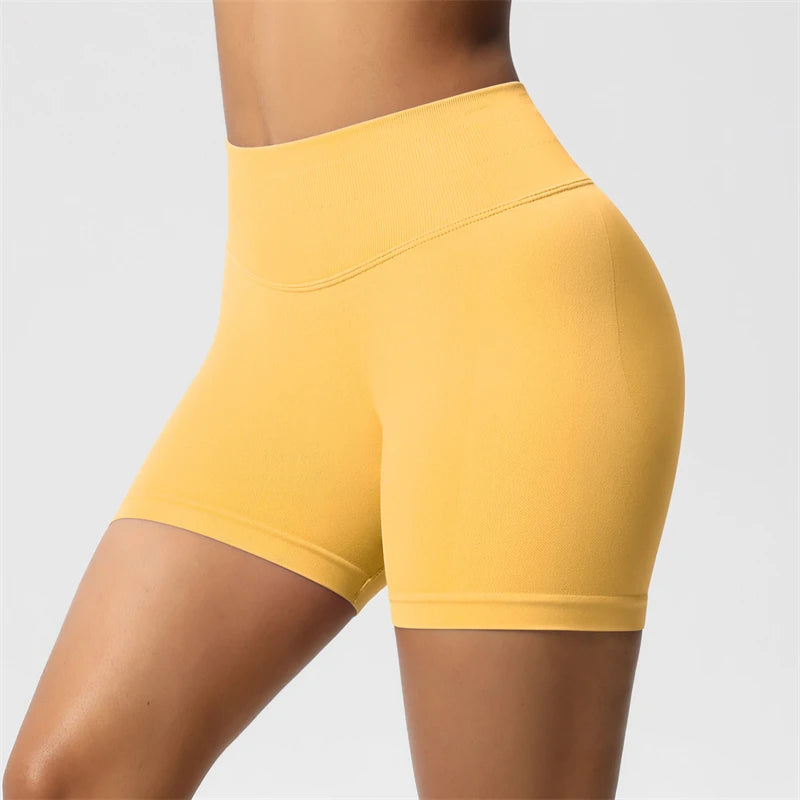 BUM Shaping Yoga Shorts Woman Stretch Breathable Peach Hip Fitness Running Shorts Hip High Stretch Impact Wicks Gym Shorts
