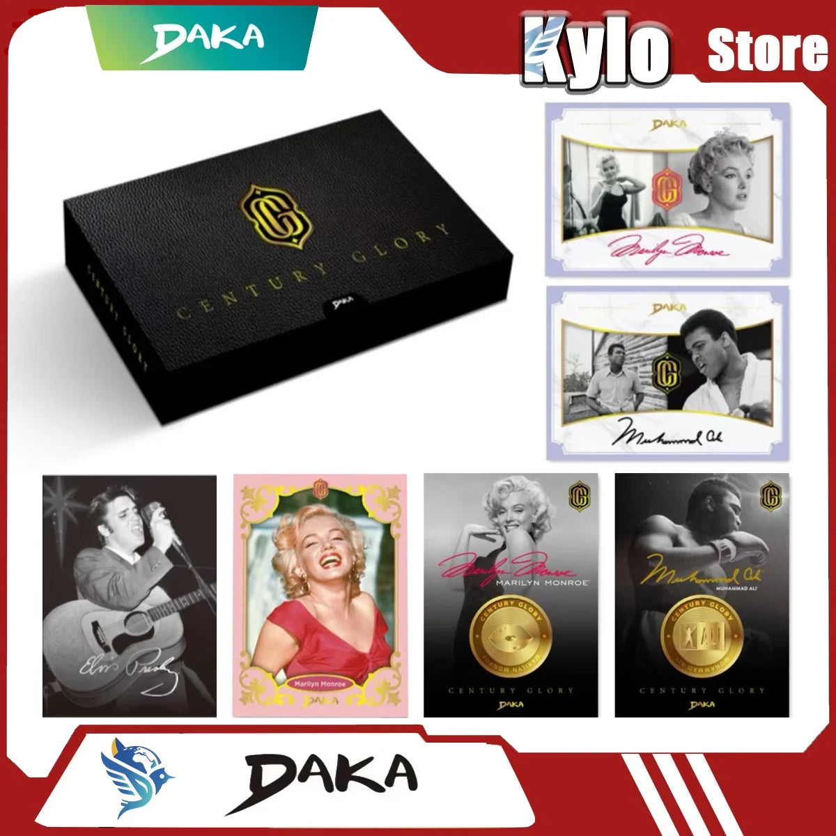DAKA American Legends Series Collectible Cards Boxer Ali Rock Star Elvis Presley Hollywood Legendary Actress Marilyn Monroe Rare