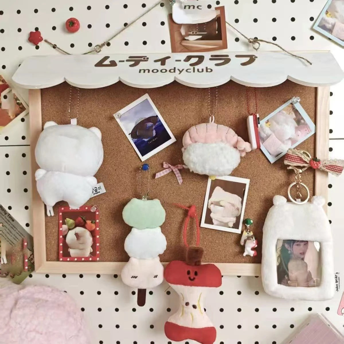 New DIY Cute Dessert House Cork Message Board Home Dormitory Jewelry Wooden Storage Board Wall Decorative Board Room Decoration