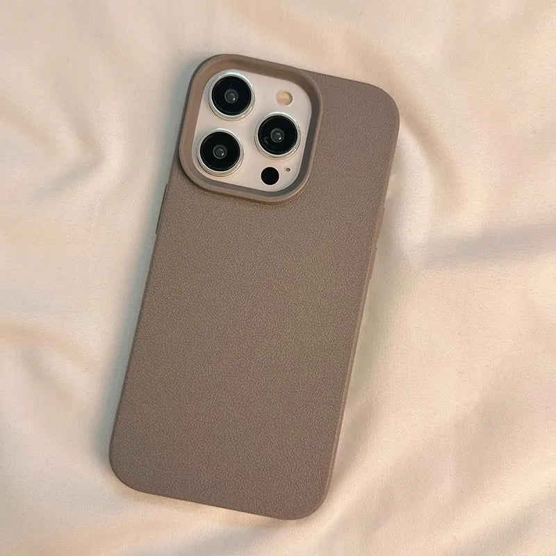 Candy Color Lichee Pattern Soft Phone Case For iPhone 17 Pro Max 11 12 13 14 15 16 Pro Max 17 Air 16E X XS XR Shockproof Cover