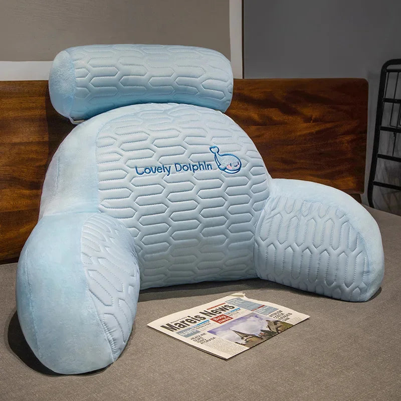 Bed Headboard Dorm Room Supportive Pillow Latex Large Backrest Cushion Comfortable for Reading Phone Gaming Household Daily Use