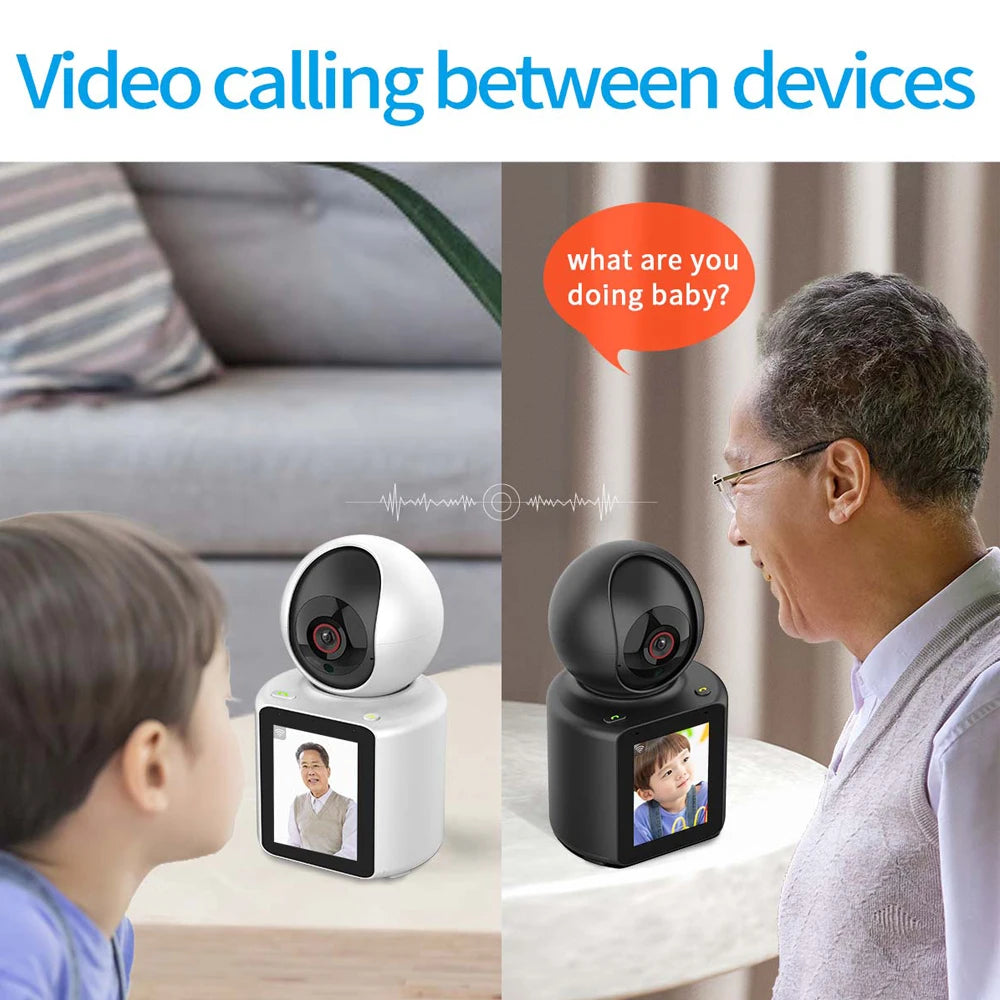 Security WIFI Camera with Screen Watch 1080P Two-way Audio Video Calling PTZ Home CCTV Surveillance Wi-Fi Baby Monitor Camera