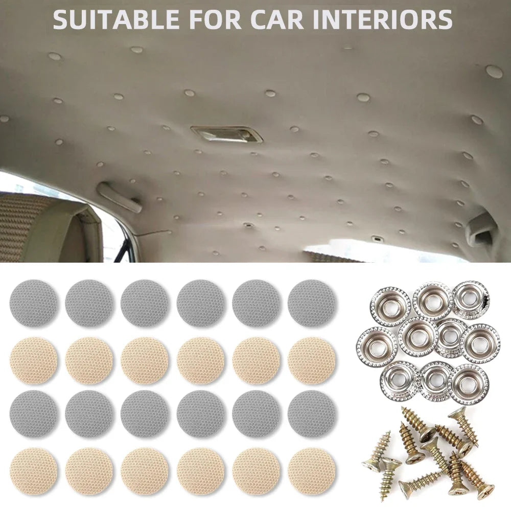 Car Interior Roof Fixing Buckles Screw Set Headliner Cloth Fabric Rivets Retainer Buckle Fastener Auto Accessories