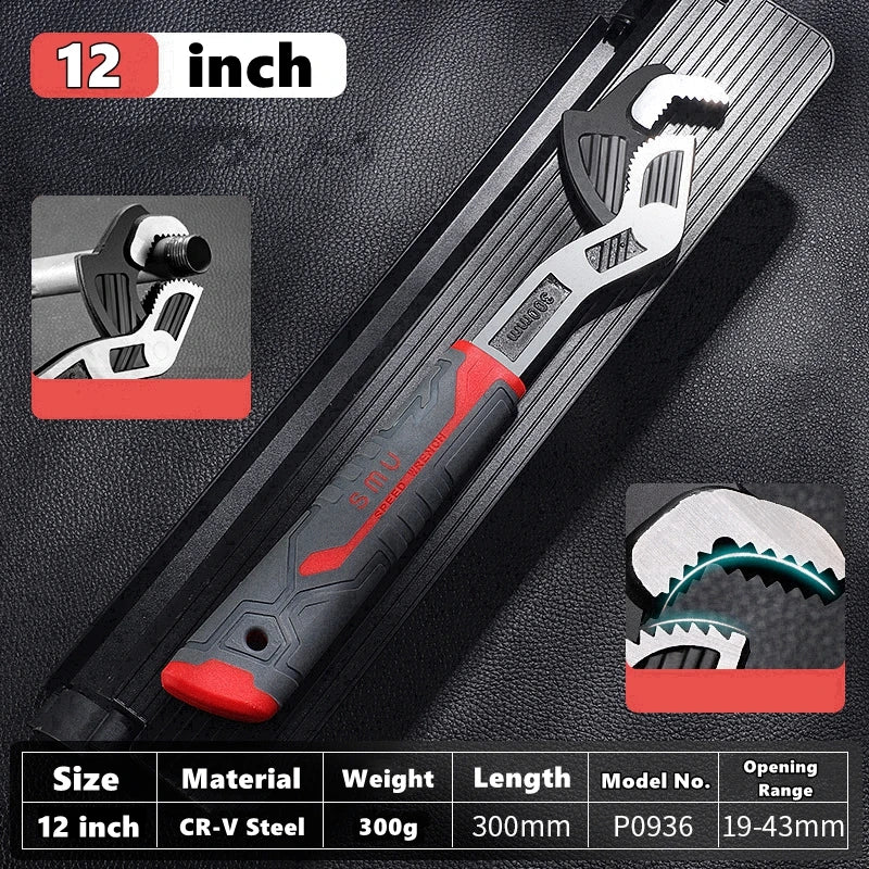 6/8/10/12 inch niversal Multifunctional Self-Locking Wrench Fast Adjustable Wrench CR-V Bathroom Wrench Plumber Multi Hand Tool