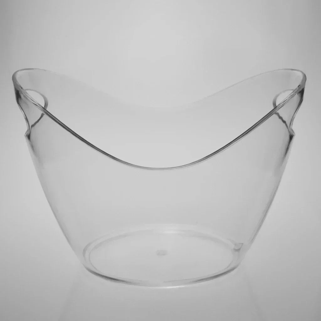 New 4L/8L Clear Plastic Ice Cube Storage Bucket or Champagne Bottles Ice Cooler Bar Decor for Home Kitchen Bar Cafe Use