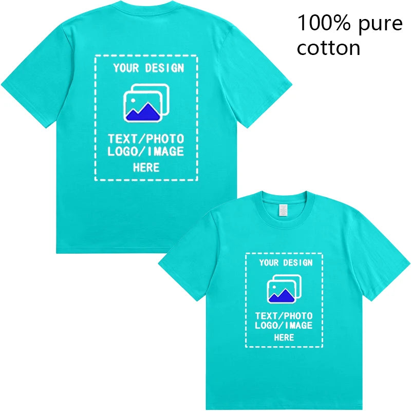 Custom-made men's T-shirts are suitable for team gatherings, gyms, and sports cotton round-neck short-sleeved shirts