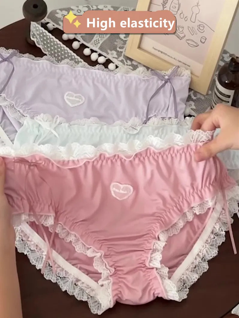 Sexy panties Plus size ropa interior femenina lace lenceria sweet calzones para mujer high elasticity underwear women Lingerie