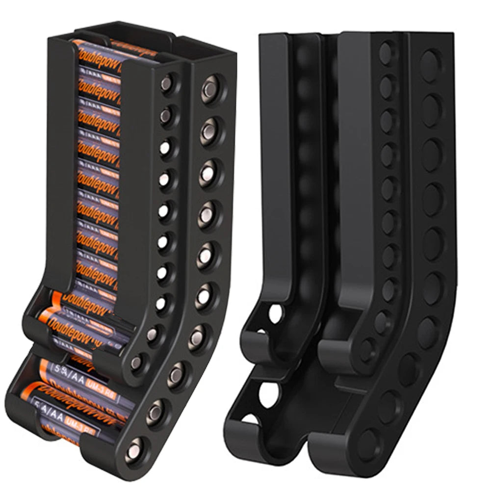 Battery Storage Organizer AA & AAA Combo Battery Keeper Holder Wall Mount Battery Dispenser Container for 10AAA & 10AA Batteries