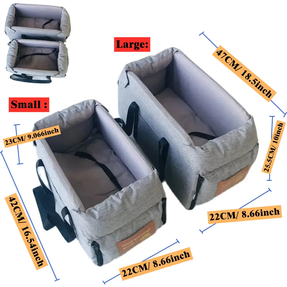 Portable Pet Car Seat Central Safety Travel Cat DogBed Transport Dog Carrier Protector DogBags,For medium/Small Dogs Cat