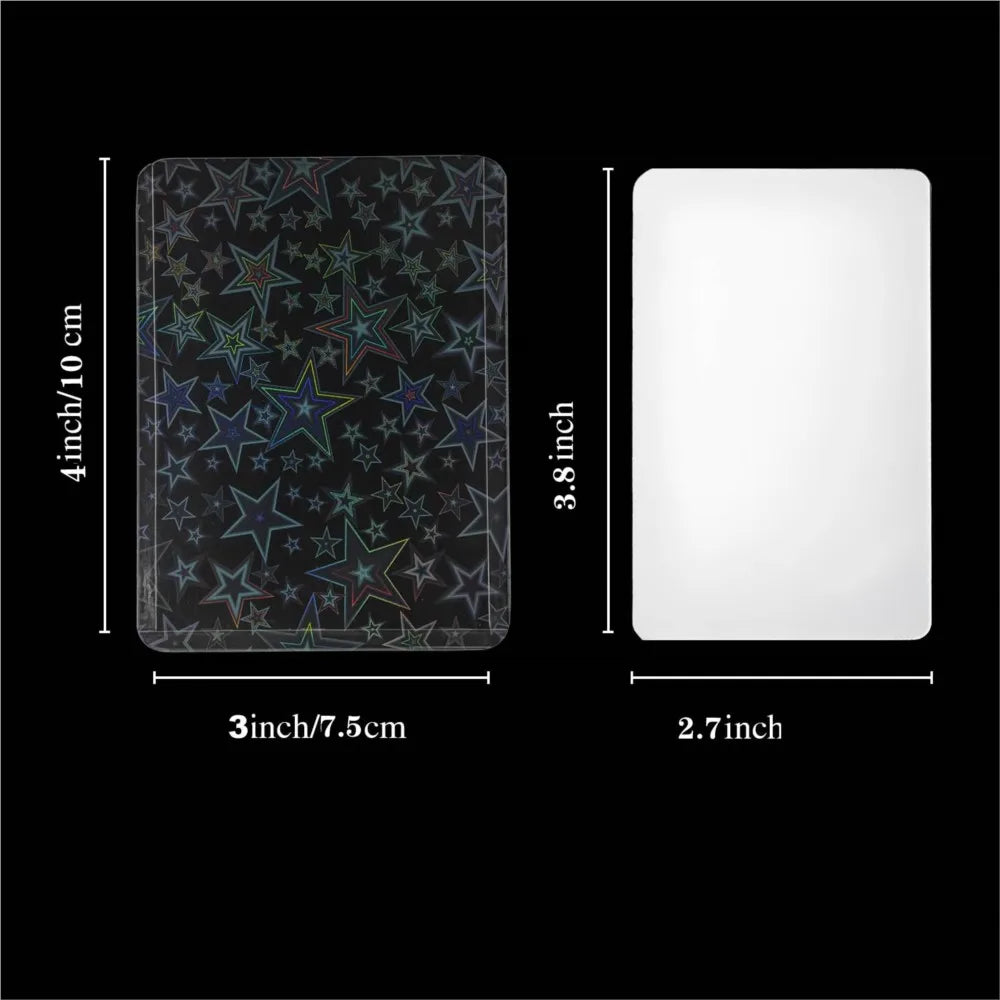 10pcs Flash Hard Plastic Card Sleeves Single Face Laser Trading Protectors Holder For Pokemon Game Baseball Football Sport Photo