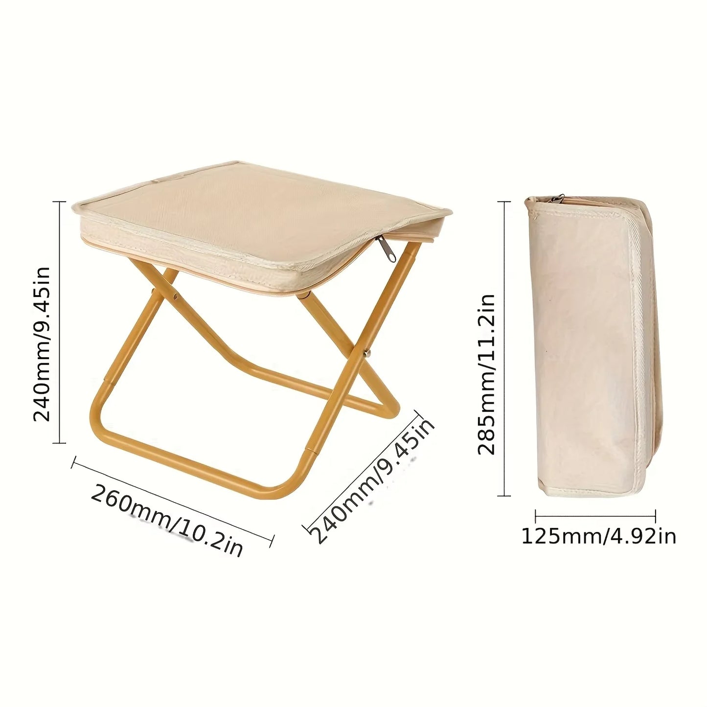 Portable Folding Camping Stool Lightweight Compact Foldable Handbag Seat for Outdoor Fishing Picnic Hiking Beach Travel