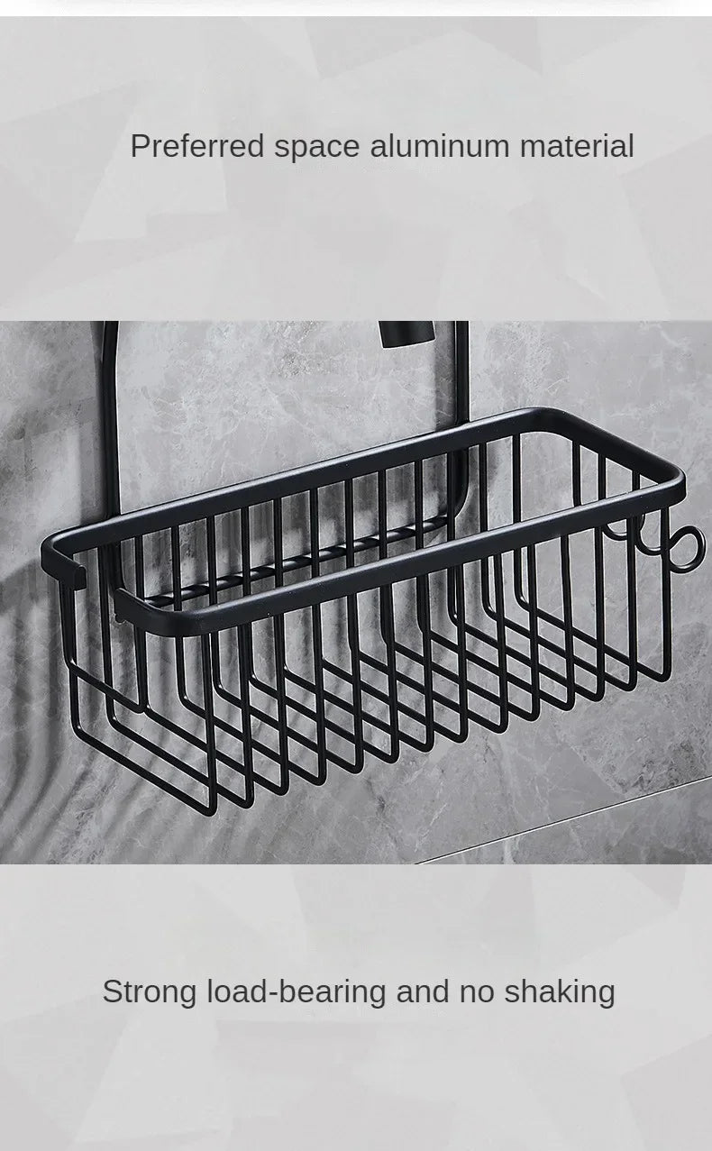 Convenient Toilet Shower Rack with No Drilling Installation Bathroom Storage Basket for Shower Room and Bath Products
