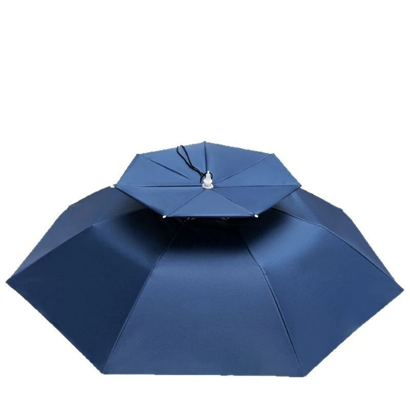 Head Mounted Fishing Umbrella Cap Multi functional Outdoor Sunshade Head Umbrella Cap Adult Sunny and Rainy Umbrella