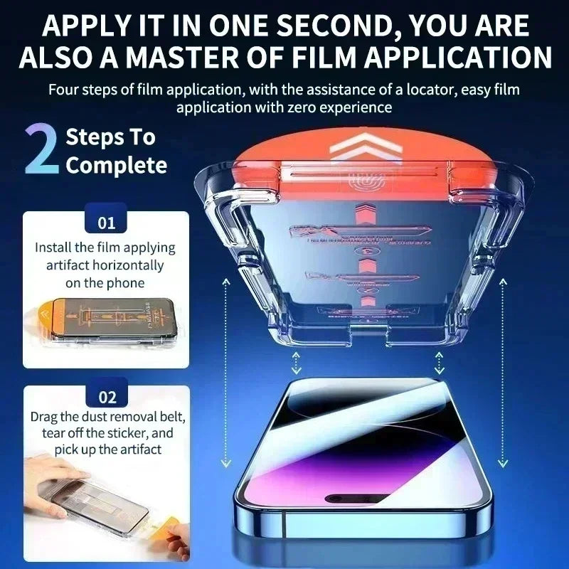 5pcs HD Tempered Glass Screen Protectors for iPhone 17 16 Pro Max XR XS 15 14 11 12 13 mini Scratch-Proof Dust-Free Installation