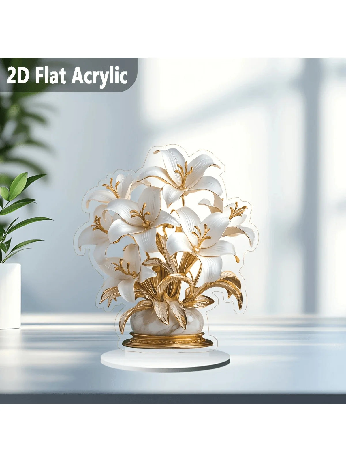 1 piece of lily desktop decoration ornament suitable for living room desktop and office decoraValentine Day wedding decor gifts