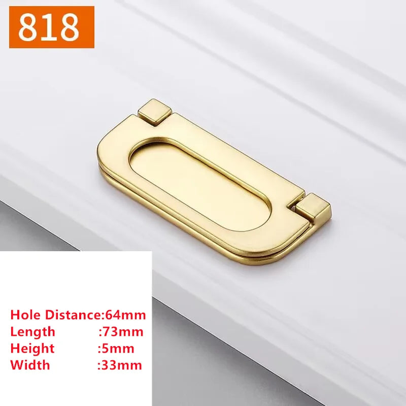 Handles Drawer Cabinet Furniture Kitchen Handles for Cabinet Knob Door Drawer Furniture Kitchen Knob Golden Simplicity Hardware