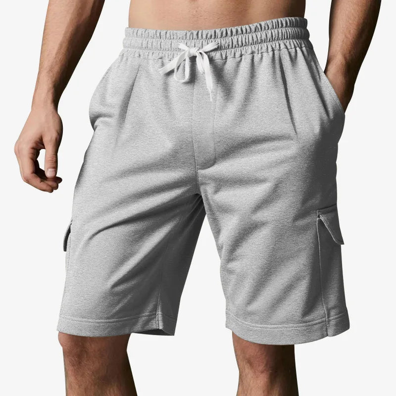 Sports five-point pants men's summer breathable and skin-friendly loose squat jogging casual multi-pocket tooling shorts