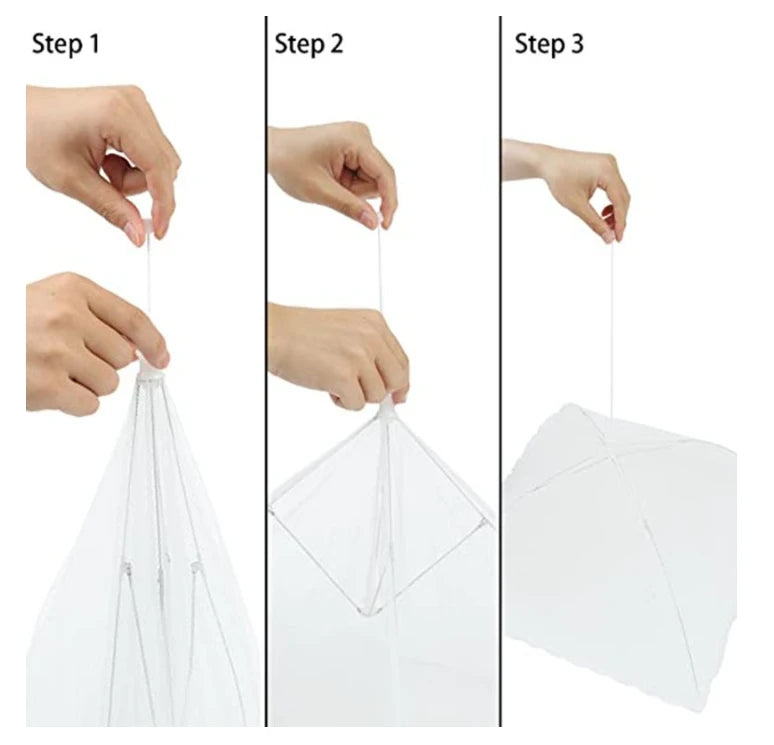 Kitchen Food Cover Foldable Anti Fly Mosquito Mesh Cover Picnic Dinner Table Umbrella Style Tent Cover Kitchen Gadgets