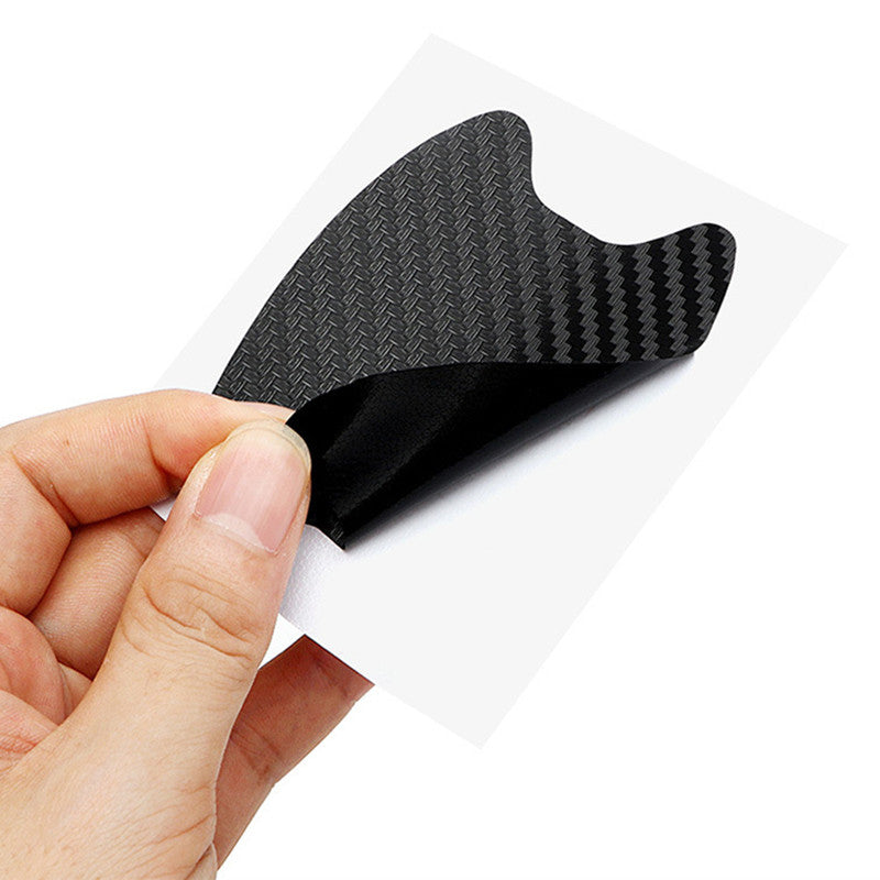 4 Pieces of Car Door Handle Protective Film, Carbon Fiber Stickers, Scratch Resistant Covers, Exterior Accessories,
