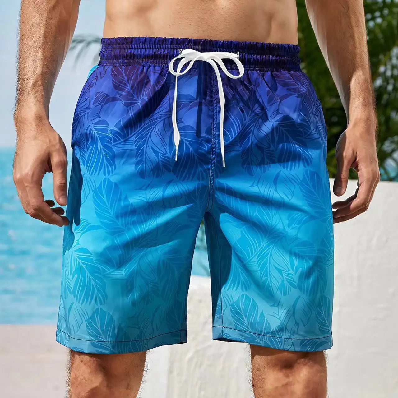 2024 Summer Hawaiian Beach Shorts Holiday Casual Colorful Plaid Print Sportswear Quick Drying Trunks Ice Shorts Hawaii Swimsuit