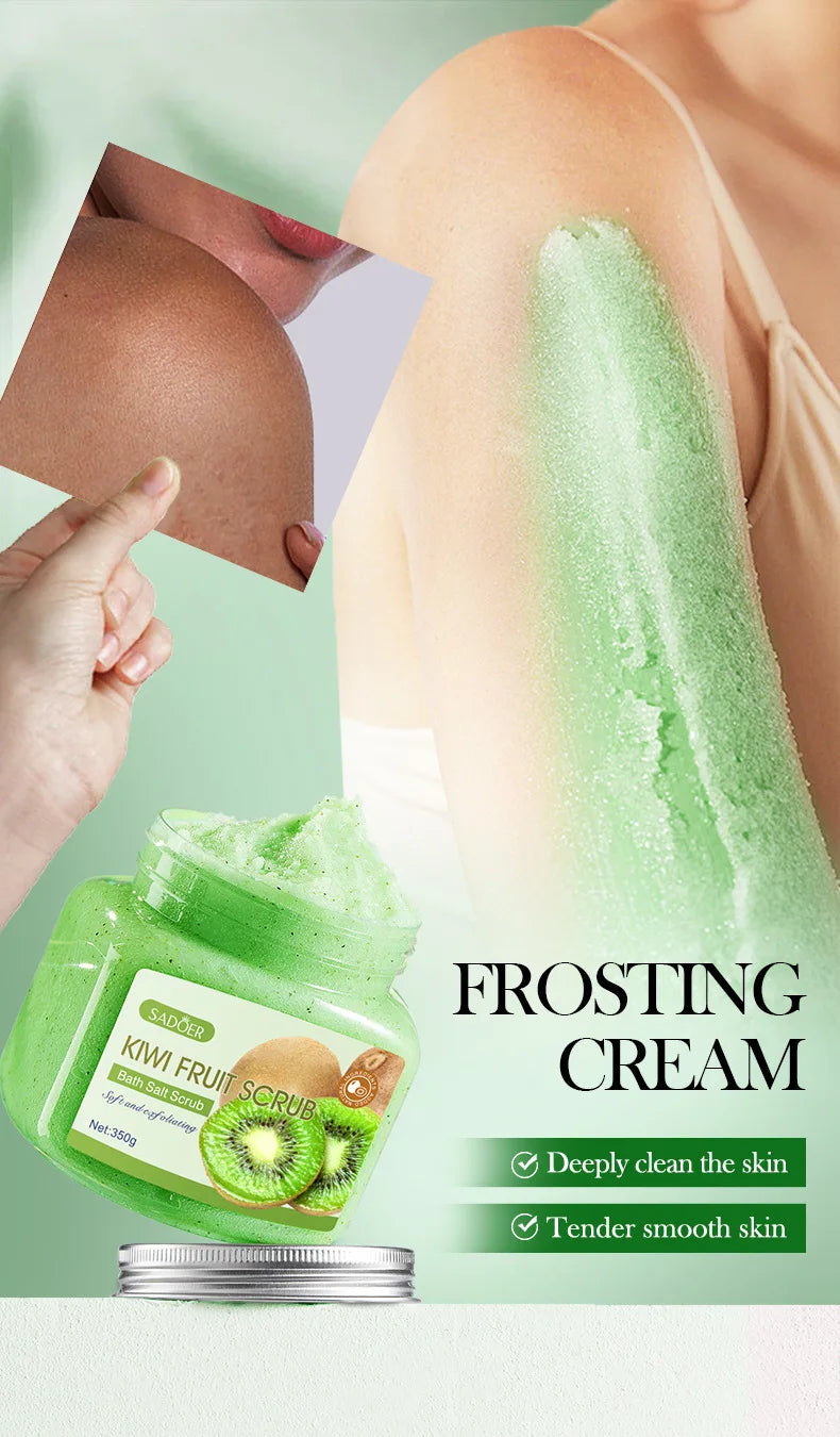 350g Body Bath Scrub, with Gentle and Fine Exfoliating Particles That Can Clean Dirt and Oil from the Skin, Improve Rough Skin Texture, Make the Skin Bright, and Give It a Silky, Smooth, and Radiant Feel - Home Care