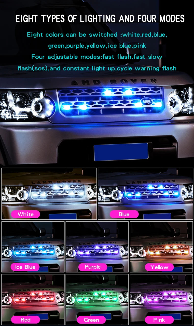 RGB Led Car Strobe Lights Motorcycle LED Flash Position Wireless Light Aircraft Airplane Helicopter Warning Lights Accessories