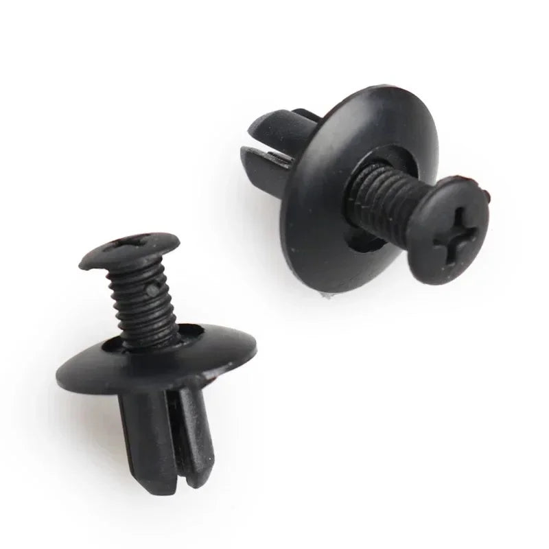 Car Plastic Rivets Fasteners 8mm/6mm Bumper Fender Screws Clips 8mm Hole Auto Push Pin Clip Accessories for Vehicle Repair
