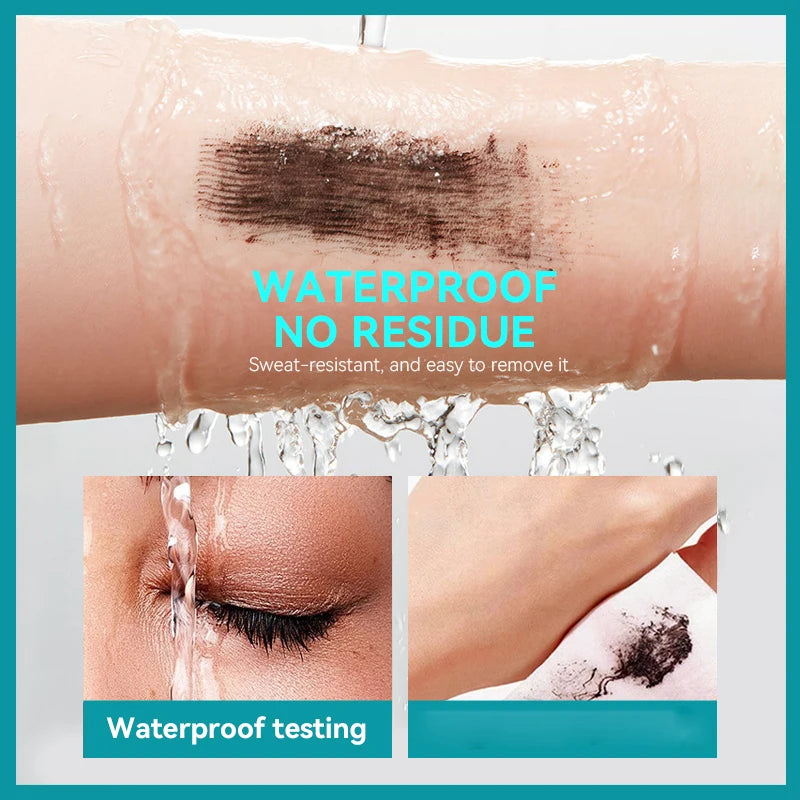 Mascara, waterproof and sweat proof, fast drying and anti smudge, long-lasting makeup, Create thick & natural eye makeup